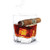 Cigar Whiskey Glass-Vintage Whiskey Glass  Beer Glass  Whiskey Glass with Dent Cigar Holder