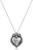 Oxidized 925 Sterling Silver Celtic Claddagh Pendant Necklace With 18 Cable Chain