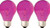 GE Lighting 47627 25-Watt Pink A19 Light Bulb with Medium Base  3-Pack