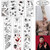 10Sheets Halloween Spider Net Temporary Tattoos - Waterproof Spider Web Face Sholder Arm Back Tattoos Stickers