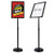 8-5x11 Poster Stand Aluminum Snap Open Frame?Sign Stand Adjustable Pedestal Sign Holder Stand?Both Vertical and Horizontal Sign Displayed -Black-