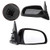 OCPTY Black Right Side Mirror Fit for 2006-2010 Hyundai Sonata Smooth Mirror Glass Heating Non-Folding