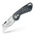FANTASTICAR Folding Utility Knife Box Cutter Lightweight Plume Type Body with 5-Piece Extra Blades -Grey-
