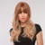 Long Wavy Wigs with Bangs for Women Ombre Golden Blonde Wigs Natural Looking Full Wigs Heat Resistant Synthetic Wigs for Daily Party Cosplay Wear