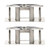 Amarine Made Pair of Boat Marine Stainless Steel 316 Pull up Cleat Flush Mount Cleat Lift -2pcs 8 Inch-