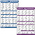 QuickFit Dumbbell Workouts and Exercise Ball Poster Set - Laminated 2 Chart Set - Dumbbell Exercise Routine and Stability-Yoga Ball Workouts -18 x 27-