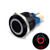 MGI SpeedWare Black Aluminum Push Button Switch 22mm with Socket  3A 12vDC Ring LED -Momentary  Red-
