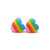 Rainbow Heart Stud Earrings on Plastic Posts  Metal Free