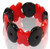 Tagua Red HUG and Black KISS Bracelet -Hugs and Kisses - Vegan  Organic  Fair Trade 