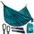 Foxelli Camping Hammock  Lightweight Parachute Nylon Portable Hammock with Tree Ropes and Carabiners  Perfect for Outdoors  Backpacking  Hiking  Camp
