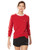 adidas Originals Womens 3-Stripes Long-Sleeve Tee  Scarlet  Large