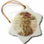 3dRose orn-6389-1 Rooster Digital Art Porcelain Snowflake Ornament  3-Inch