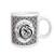 3dRose Ruritania Letter G with Small Black and White Pattern Damask Art Ceramic Mug  11-Ounce