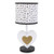 NoJo NoJo - XOXO - Lamp & Shade, Black, White, Gold