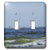 3dRose lsp-39075-2Sailboat Waves and Sanibel Florida Bridge Double Toggle Switch