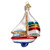 Old World Christmas Glass Blown Ornament with S-Hook and Gift Box  More Sports Collection -Sailboat-