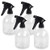 Plastic Spray Bottles 4pcs 16oz Empty Clear Spray Bottle with Black Trigger Sprayers  Adjustable Nozzle  for Cleaning Solutions  Planting  Cooking