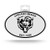 NFL Rico Industries Black and White Team Logo Oval Sticker  Chicago Bears