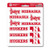 FANMATS Promark NCAA Nebraska Cornhuskers Decal Set Mini -12 Pack-  Team Color  One Size