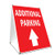 A-Frame Sidewalk Additional Parking with Up Arrow Sign with Graphics On Each Side - 18 X 24 Print Size