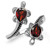 Silvershake 1-68ct- Natural Garnet 925 Sterling Silver Turtle Bypass Ring Size 9