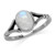 Silvershake 8X6mm Natural Oval Shape Moonstone 925 Sterling Silver Solitaire Ring Size 9