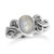 Silvershake 8X6mm Natural Oval Shape Moonstone 925 Sterling Silver Victorian Style Ring Size 7