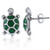 Silvershake Created Malachite 925 Sterling Silver Turtle Post Earrings