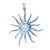 Silvershake Natural Moonstone White Gold Plated 925 Sterling Silver Sun Ray Inspired Pendant