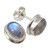 SilverStarJewel 925 Solid Silver 6 x 8 mm Rainbow Moonstone Stud Earrings 0-5 Bijoux SilverStarJewel 925 Solid Silver 6 x 8 mm Rainbow Moonstone Stud Earrings 0-5 Bijoux