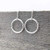 Small Sterling Silver Open Circle Hoop Earrings Delicate Everyday Dangle Drop