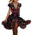 R-Vivimos Womens Summer Vintage Floral Print Deep V Neck High Low Long Dresses -Large Black-