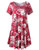 BELAROI Womens Summer Tunic Top Floral Print Swing T-Shirt Loose Dress-2X Flower12-