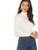 Floerns Womens Long Sleeve Slim Fit Turtleneck Basic T-Shirts White M
