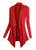 Urban CoCo Womens Drape Front Open Cardigan Long Sleeve Irregular Hem -XL  Red-