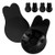 Invisible Bra  Women Backless Lift Nippleless Covers Strapless Sticky Pasties 2 Pairs Invisible Adhesive Bra -Black Large-Suit for C-D Cup--