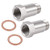 2Pcs Oxygen O2 Sensor Fitting Bung M18 x 1-5 Straight Threaded - with 2Pcs Copper Washer -45mm-