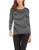 Dhuhuj Womens Casual Long Sleeve Striped T-Shirt Slim Fit Tops Blouses Black S