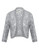 Dealwell Long Sleeve Floral Lace Shrug Bolero Cardigan for Women Open Front Sheer Crop Top -Light Grey  M-