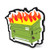 Dumpster Fire Hook and Loop Patch - PVC Rubber Tactical Patch - Funny Morale Patch
