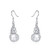 925 Sterling Silver Pearl Drop Earring White Pearl Dangle Earrings with Angel Wing Cubic Zirconia Silver Dangle Earring for Women