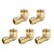 uxcell Brass Pipe Fitting 90 Degree Forged Street Elbow G1-2 Male X G1-2 Female 5pcs