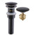 KES Bathroom Sink Drain with Strainer Basket Hair Catcher Anti Clog Pop Up Drain Stopper Vanity Vessel Sink with Overflow  Oil Rubbed Bronze S2013A-OR