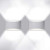 2 Pack Modern Wall Sconce Indoor Wall Lights COB 7W Cold White 6000K Up and Down Modern Wall Lamps 100V-240V for Living Room Bedroom Hallway Porch Cor