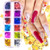 SAVITA 12 Colors Fall Weed Leaf Nail Glitter Sequins  Maple Leaf Holographic Glitter Flakes Nail Art Sticker Decals Manicure Nail Art Decoration