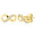 Spoil Cupid 14K Gold Plated Sterling Silver Cubic Zirconia Mini Symbol Infinity Stud Earrings
