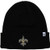 47 Brand New Orleans Saints Black Cuff Beanie Hat - NFL Cuffed Knit Toque Cap