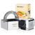 HULISEN Square Biscuit Cutter Set -4 Pieces-Set-  Cookies Cutter with Handle  Professional Baking Dough Tools -Square-