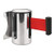Stainless Steel Stanchion Queue Barrier Belt  Wall Mounted Red Post Retractable Ribbon Safety-Security Barrier Belt  2m-3m-5m