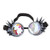FIRSTLIKE Kaleidoscope Rave Goggles Steampunk Glasses with Rainbow Crystal Glass Lens